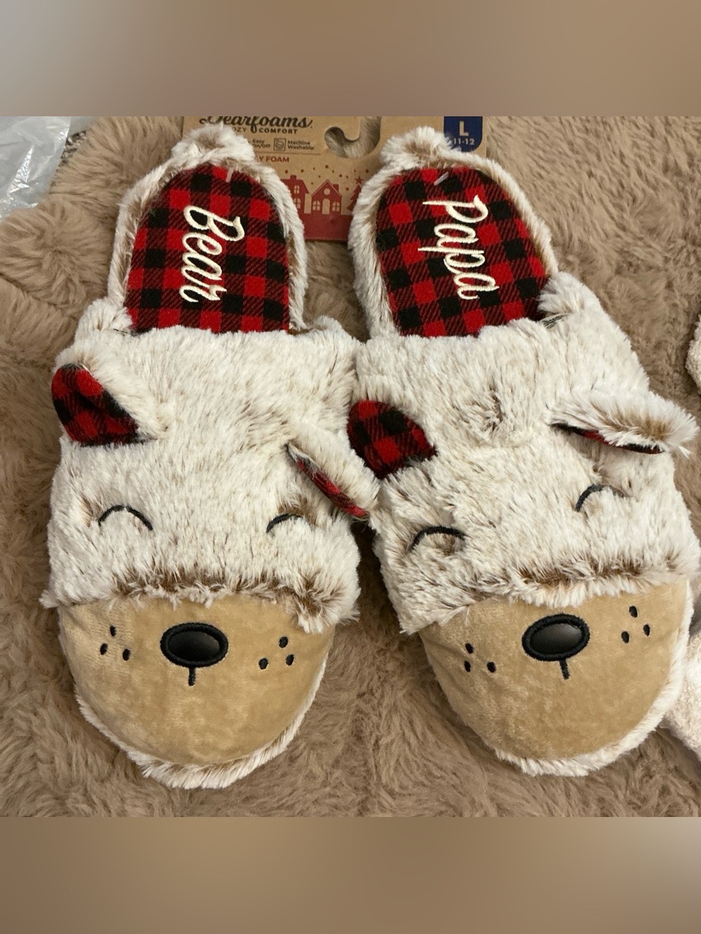 Dearfoams Papa Bear Clog Slippers Men’s Size Large 11-12 New